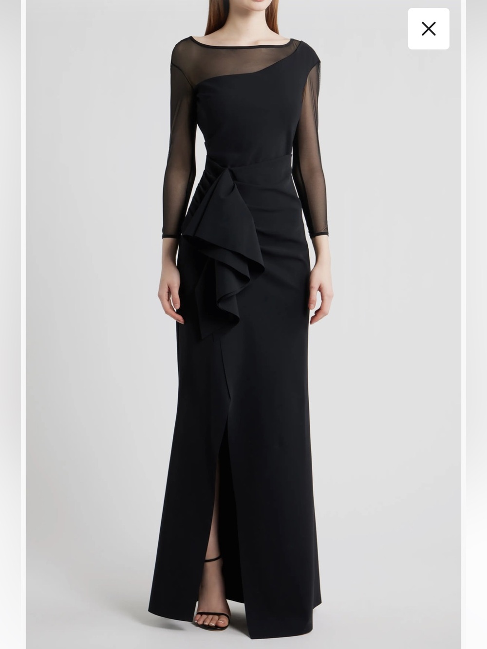 Chiara Boni La Petite Robe Aroma Illusion Ruffle Mermaid Gown